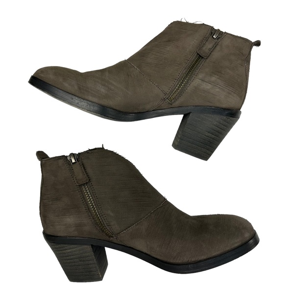 Eileen Fisher Murphy Storm Leather Booties Boots 5 - Picture 2 of 8